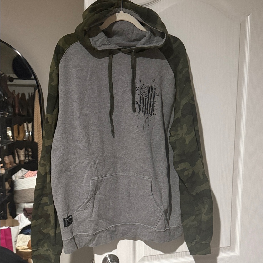 Gray and Camouflage Howitzer Hoodie